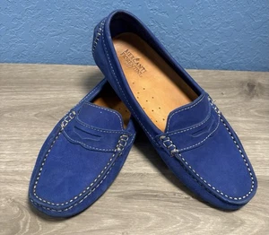 Mercanti Fiorentini Women's Blue Suede Flat Driver Loafer Size 7.5 B MSRP $150 - Picture 1 of 9