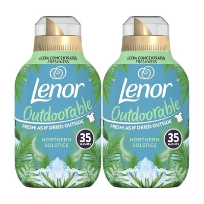 2x Lenor Outdoorable Fabric Conditioner 490ml Concentrated Softener 35 Wash - Image 1 of 2
