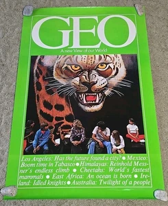 Vintage Geo Magazine Collectior's Edition Poster Tiger 1970's 37''X 24'' - Picture 1 of 6