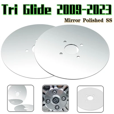 For Harley TRI GLIDE FLHTCUTG 2009-2023 Mirror Polished Wheel Disc Plate Set Foto 1 de 4
