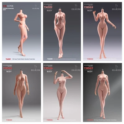 YM 1/6 Scale Female Seamless Action Figure Body 12in Sexy Bust Soldier Model Toy - Image 1 of 4