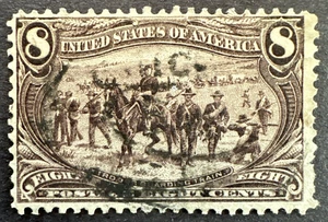 US 1898 Sc# 289 Used Stamp Troops Guarding Train Trans-Mississippi Expo - Picture 1 of 2