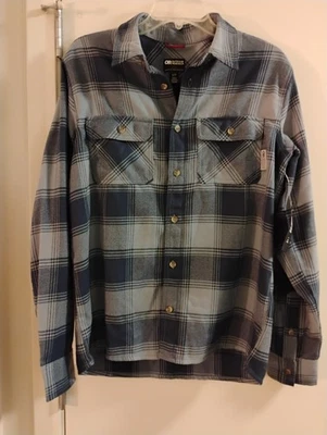 NWT - Outdoor Research Feedback Flannel Shirt Mens Small Blue Plaid Long Sleeve - Image 1 of 4