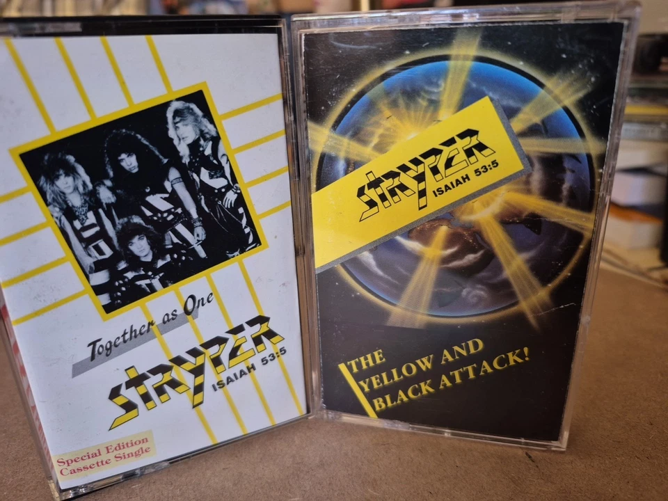 STRYPER, CASSETTE LOT!, TOGETHER AS ONE,  YELLOW & BLACK ATTACK, TO HELL WITH... - Image 1 of 4
