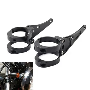 58MM Motorrad Scheinwerfer Halterung Mount Clamp Fork Tube Halter für Harley - Picture 1 of 11