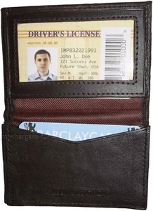 Estuche de cuero para cuarenta tarjetas de negocios y crédito de cuero expandible Br nuevo - Imagen 1 de 12
