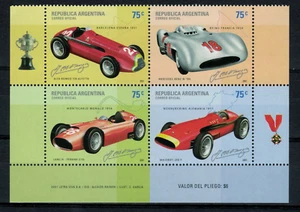 (2001). GJ.3153-56.  Racing cars. Complete 4-stamp se tenant.  MNH. Excel. cond. - Picture 1 of 1