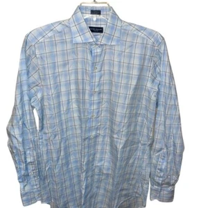 Peter Millar Collection Cotton Long Sleeve Button Down Dress Shirt Plaid Medium - Picture 1 of 5