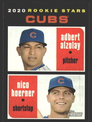Cubs 2020 Rookie Stars (Alzolay / Hoerner) #121 2020 Topps Heritage RC - Image 1 of 2