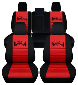 Custom fit SUV car seat covers blk-red w/Mountain fits Jeep Grand Cherokee11-21 - Bild 1 von 12