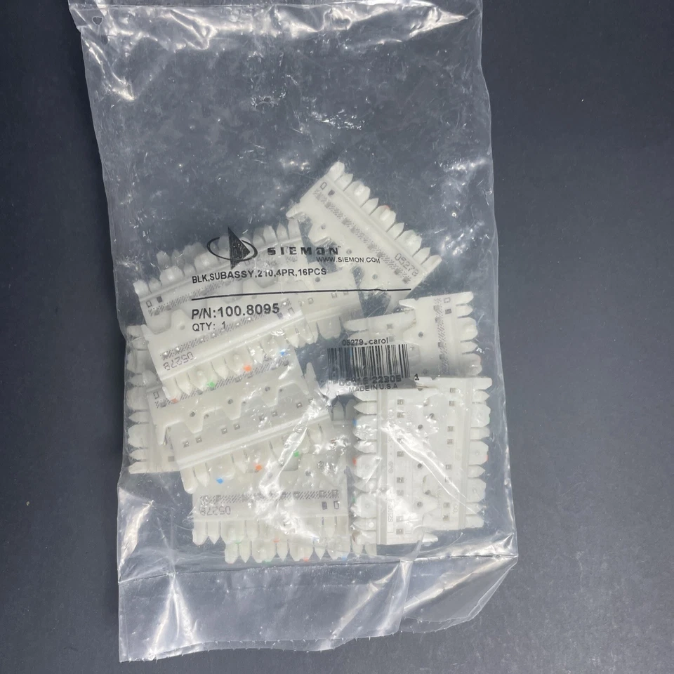 Sealed New SIEMON COMPANY 100.8095 210 TYPE 4-PAIR CONNECTING BLOCKS - Image 1 of 3