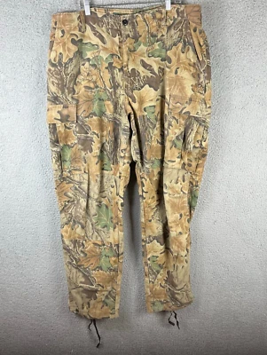 Vintage Cabela's Camo Cargo Pants Mens XL LONG Flannel Advantage Hunting 38 x 33 - Image 1 of 4
