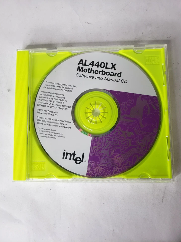 INTEL AL440LX MOTHERBOARD Software and Manual CD - Image 1 of 1