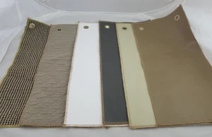 LEE Furniture Tweed Faux Leather Fabric Samples Quilted Woven Grade K M 2012 Lot - Picture 1 of 8