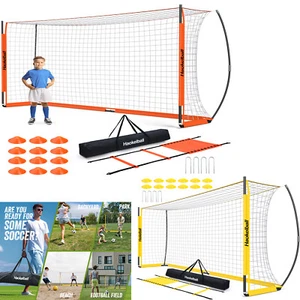 12'x6' Kids Soccer Goal Set Portable Backyard Soccer Goals with Ladder, 12 Cones - Picture 1 of 29