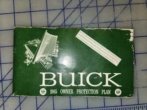 1965 Buick Owners Manual Protection Plan Supplement Original - Picture 1 of 6