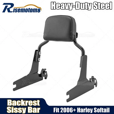 18" Height Passenger Sissy Bar Backrest For Harley Springer Softail Fat Boy 06+ - Image 1 of 4