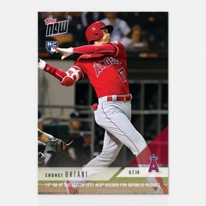2018 TOPPS NOW #697 SHOHEI OHTANI 19TH HR SETS MLB RECORD FOR JAPANESE ROOKIES - Bild 1 von 2