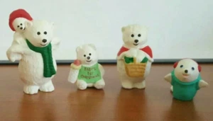 Punze Fröhliche Miniatur Eisbär Familie Siegel Lot - Bild 1 von 2