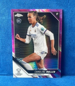 2022 Topps Chrome - UEFA WOMENS CL, CAROLINE MOLLER (RC) **PINK REFRACTOR**/150 - Bild 1 von 2