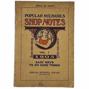 Popular Mechanics Shop Notes 1905 Vol 1 Staple Binding Vintage DIY Paperback - Picture 1 of 13