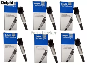 12137550012 OEM Delphi Ignition Coil Metal x 6 for BMW 128i 328i 740i 750i N55 - Picture 1 of 8