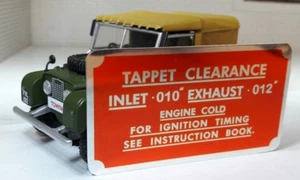Land Rover Series 1 Rocker Cover Tappet Information Plate/Plaque Quality Repro - Picture 1 of 1