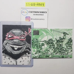 2019 TOPPS ART OF TMNT Ninja Turtles #4 Laird + Raph Sketch ACEO By ZW - Picture 1 of 4