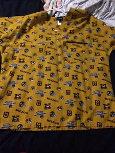 Missouri Tigers NCAA Dudz Size L Medical Scrub Top - Picture 1 of 1