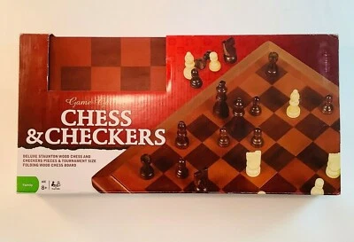 Juego de mesa familiar de ajedrez y damas CARDINAL Deluxe, ajedrez de madera, tablero plegable Foto 1 de 4