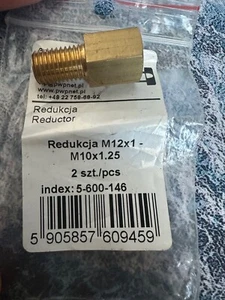 1XNEW WP5-600-146 Adapter Brake Line Pipe Brass Metric Adapter M12x1 / M10x1,25 - Picture 1 of 3