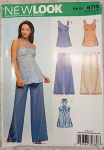 Blusa NEW LOOK 6713 Patrón Simplicity 2007 SIN CORTAR Un Hombro Halter Talla A 6-16 - Imagen 1 de 9
