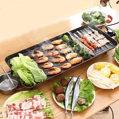 Elektrische Grillplatte Griddleplatte Bratplatte Tischgrill Teppanyaki Grill BBQ - Bild 1 von 4