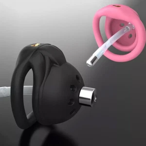 New Super Small Cage Male Chastity Device Mini Lock Urethral Catheler 2Type Ring - Picture 1 of 15
