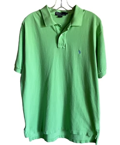Polo by Ralph Lauren Mens Short Sleeve Polo Shirt SZ Large Green - Picture 1 of 7