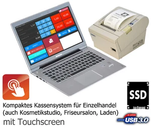 KOMPAKT ELEGANT KASSE TSE TOUCHSCREEN DISPLAY EINZELHANDEL 500GB SSD FP 8GB KA60 - Bild 1 von 1