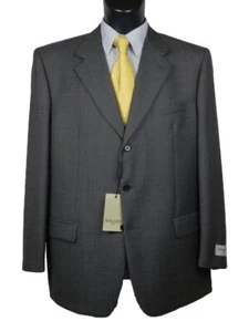 Men's Suit NOGARA 1945 Fabric Vitale Barberis 56 Wool Gray Elegant Set - Picture 1 of 8