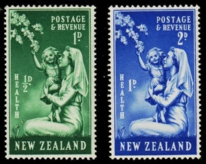 New Zealand 1949 Health Set Nurse & Child MLH - SG 698-9 - Picture 1 of 1