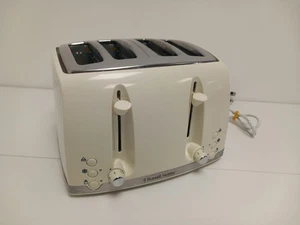 Russell Hobbs 26072 Honeycomb 4 Slice Toaster Cream FULLY WORKING  - Picture 1 of 14