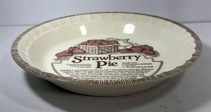 Vintage 1983 Royal China Keramik Erdbeerkuchen Land Ernte Rezept Teller Schale V - Bild 1 von 3