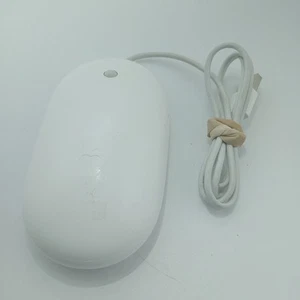 #AG) Authentic Apple A1152 white Mouse USB Wired - Free Shipping - Picture 1 of 2
