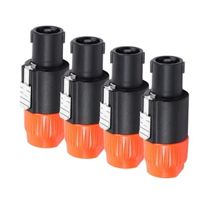 Connettori Speakon arancione compatibili Neutrik 4 poli NL4FC NL4FX NL2FC adattatori - Foto 1 di 11