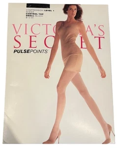 Victoria's Secret Pulse Points transparentes Kontroll-Top Strumpfwaren Small/schwarz NEU! - Bild 1 von 5