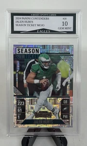 2024 Panini Contenders Jalen Hurts Eagles Season Ticket “MOJO” Card Mint 10! - Picture 1 of 1
