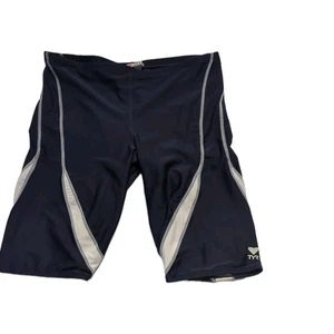 TYR Swimsuit Nylon Men’s Alliance Splice Jammer Navy/white Sz 36 - Picture 1 of 7