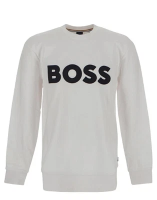 Hugo Boss Sudadera Blanca Logo Manga Larga Cuello Redondo, 5XL Foto 1 de 2
