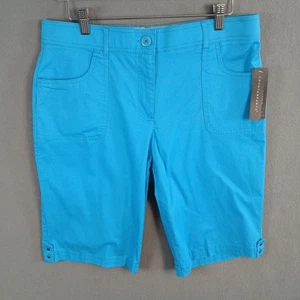 Counterparts Women's Slimming Sensations Bermuda Shorts Size 12 Blue NWT - Picture 1 of 17