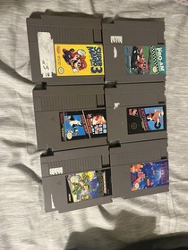 Original NES Game Cartridge Lot Of 6 Super Mario, Excitebike, Pro Am, Tetris