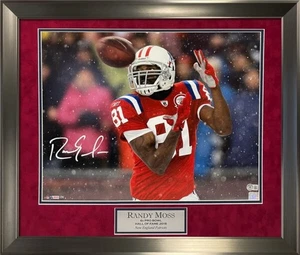 Randy Moss Autogramm Foto Schneefang 23×27 Beckett Echtheitsprüfung - Bild 1 von 1