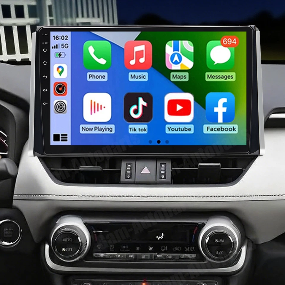 Radio de coche estéreo Android 14 CarPlay BT GPS navegación 4+64 GB para Toyota RAV4 2018-2020 Foto 1 de 4